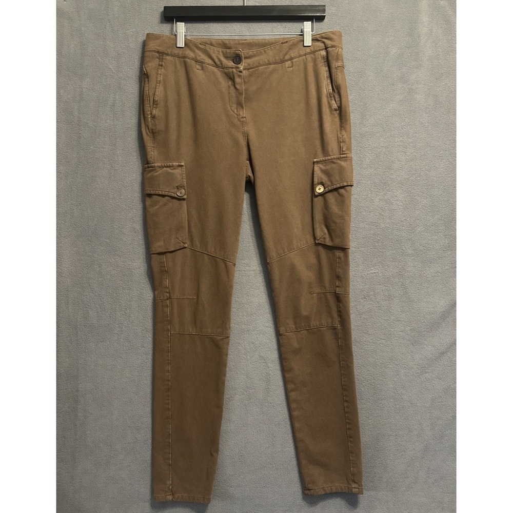 Brunello Cucinelli Cotton‎ Canvas Cargo Pants Womens US 12 Brown Heritage Safari